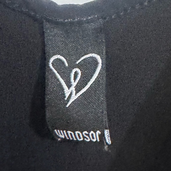 Windsor Black Slip Dress Medium Spaghetti Strap Rayon Stretch Minimalist - Picture 3 of 5